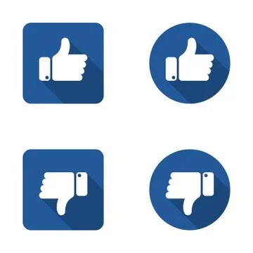 Like Icon in flat style isolated on white background. Like symbol for your we Stock Illustration