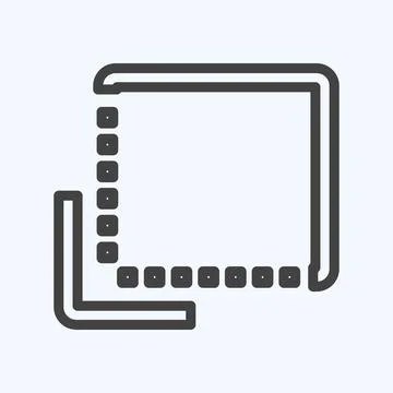 Icon Flip to Back - Line Style - Simple illustration,Editable stroke 스톡 일러스트