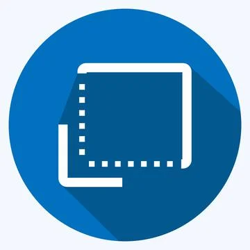 Icon Flip to Back - Long Shadow Style - Simple illustration,Editable stroke 스톡 일러스트