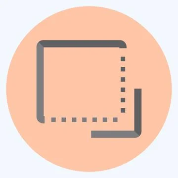 Icon Flip to Front - Flat Style - Simple illustration,Editable stroke 스톡 일러스트