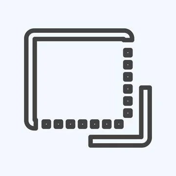 Icon Flip to Front - Line Style - Simple illustration,Editable stroke 스톡 일러스트