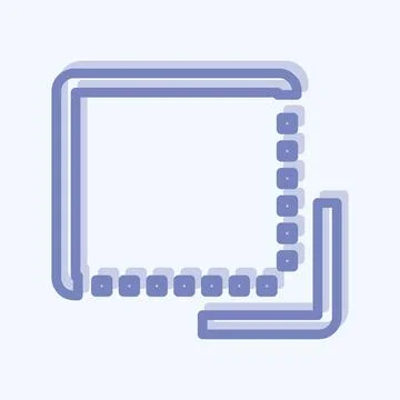 Icon Flip to Front - Two Tone Style - Simple illustration,Editable stroke 스톡 일러스트