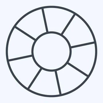 Icon Float. related to Ring symbol. line style. simple design editable. sim.. Stock Illustration