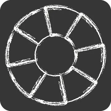 Icon Float. related to Ring symbol. chalk Style. simple design editable. si.. 스톡 일러스트