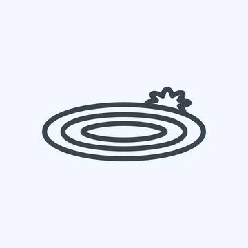 Icon Floating Flowers. suitable for Spa symbol. line style. simple design edi Stock Illustration