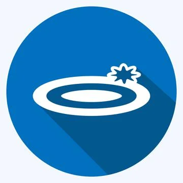Icon Floating Flowers. suitable for Spa symbol. long shadow style. simple des Stock Illustration