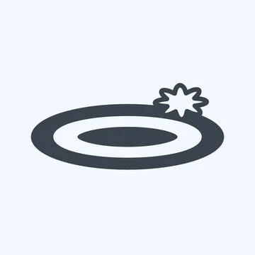 Icon Floating Flowers. suitable for Spa symbol. glyph style. simple design ed Stock Illustration