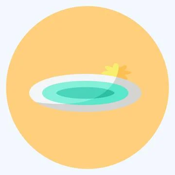 Icon Floating Flowers. suitable for Spa symbol. flat style. simple design edi Stock Illustration