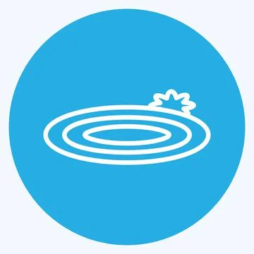 Icon Floating Flowers. suitable for Spa symbol. blue eyes style. simple desig Stock Illustration