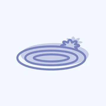 Icon Floating Flowers. suitable for Spa symbol. two tone style. simple design Stock Illustration