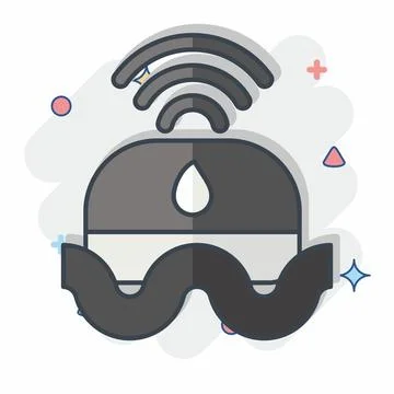 Icon Flood Sensor. related to Smart Home symbol. comic style. simple design.. Stockillustratie