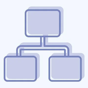 Icon Flow Chart. related to Business Analysis symbol. two tone style simple.. Illustrazione stock