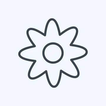 Icon Flower. suitable for Spa symbol. line style. simple design editable. des Stock Illustration