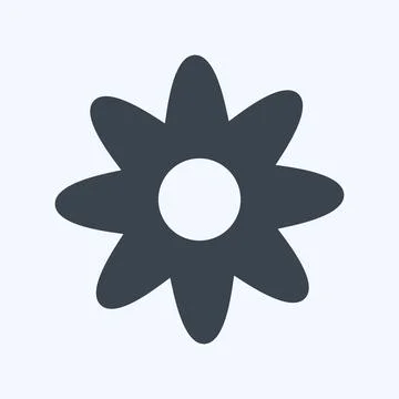 Icon Flower. suitable for Spa symbol. glyph style. simple design editable. de Stock Illustration