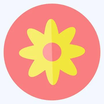 Icon Flower. suitable for Spa symbol. flat style. simple design editable. des Stock Illustration