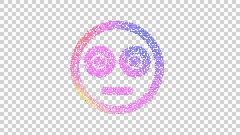 Icon flushed is made up of LED square shapes. There are bright diodes and there Stock Illustration