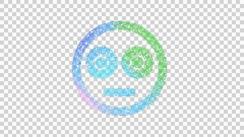 Icon flushed is made up of LED square shapes. There are bright diodes and there Stock Illustration