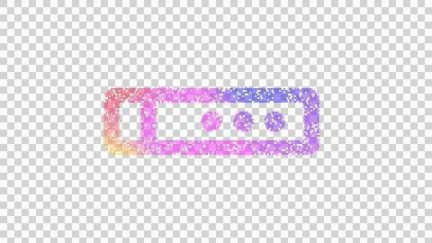 Icon flute is made up of LED square shapes. There are bright diodes and there Stock Illustration