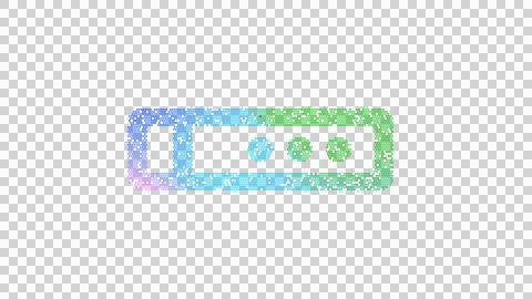 Icon flute is made up of LED square shapes. There are bright diodes and there Stock Illustration