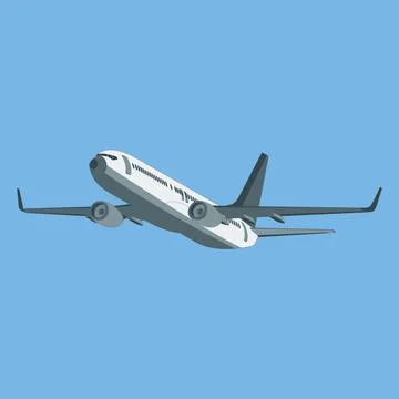 The icon of a flying plane. Stock Illustration