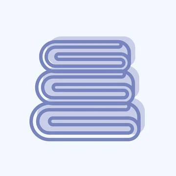 Icon Folded Clothes. suitable for Tailor symbol. two tone style. simple desig Stock Illustration