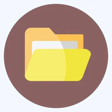 Icon Folder 1. suitable for Web Interface symbol. flat style. simple design e 스톡 일러스트