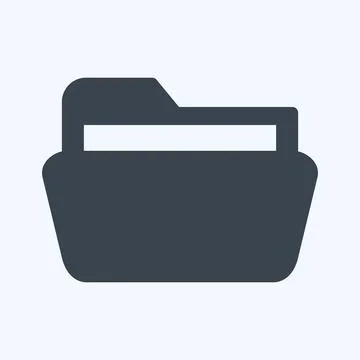 Icon Folder 2. suitable for Web Interface symbol. glyph style. simple design  스톡 일러스트