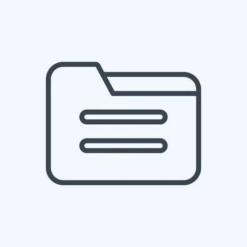 Icon Folder. suitable for web interface symbol. line style. simple design edi Stock Illustration