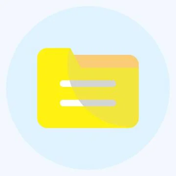 Icon Folder. suitable for web interface symbol. flat style. simple design edi Illustrazione stock