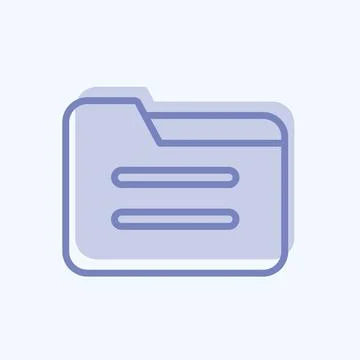 Icon Folder. suitable for web interface symbol. two tone style. simple design Illustrazione stock