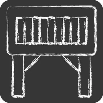 Icon Folding Table. related to Camping symbol. chalk Style. simple design e.. Stock Illustration