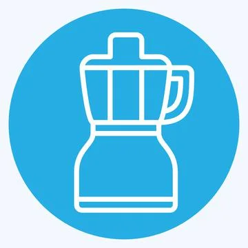 Icon Food Processor - Blue Eyes Style - Simple illustration,Editable stroke イラスト素材