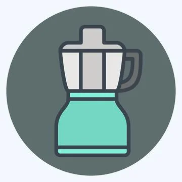 Icon Food Processor - Color Mate Style - Simple illustration,Editable stroke イラスト素材