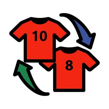 Icon Of Football Replace Stock Illustration