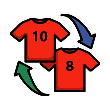 Icon Of Football Replace Stock Illustration