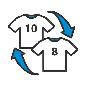 Icon Of Football Replace Stock Illustration