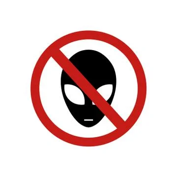 Icon forbidden alien sign. Vector illustration eps 10 Stock-Illustration