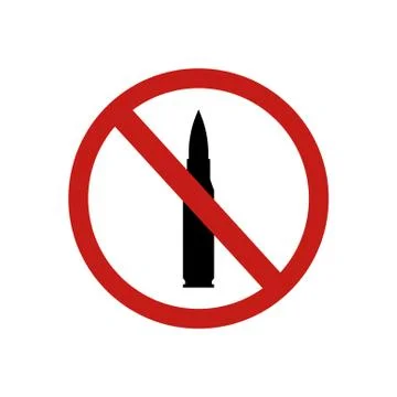 Icon forbidden bullet sign. Vector illustration eps 10 Stock Illustration