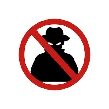 Icon forbidden hacking sign. Vector illustration eps 10 Stock Illustration