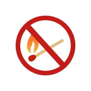 Icon forbidden match sign. Vector illustration eps 10 Stock Illustration
