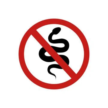 Icon forbidden snake sign. Vector illustration eps 10 Stock Illustration