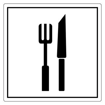Icon of Fork and Knife for Dining Use Stock Illustration