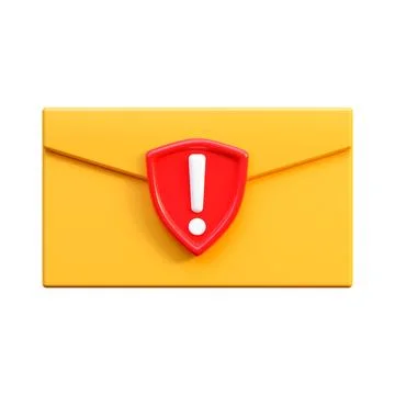 An icon in the form of an envelope with an error warning about the availability イラスト素材