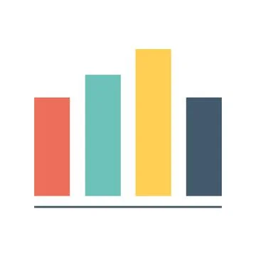Icon in the form of a graph on a white background for site design Stock Illustration