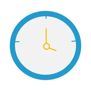Icon in the form of a wall clock on a white background Stock Illustration