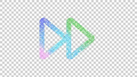 Icon forward is made up of LED square shapes. There are bright diodes and there Stock Illustration
