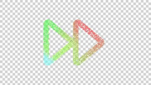 Icon forward is made up of LED square shapes. There are bright diodes and there Stock Illustration