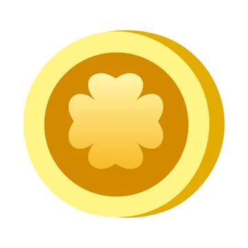 Icon Four leaf clover shape. Gambling symbol, object. Vector illustration 库存插图