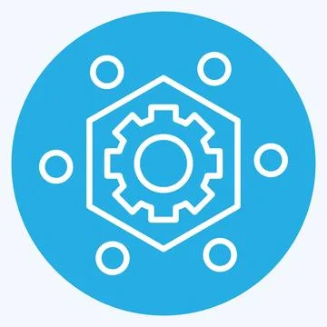 Icon Frame Work. related to Printing symbol. blue eyes style. design editable Stock Illustration