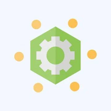 Icon Frame Work. related to Printing symbol. flat style. design editable Stock Illustration